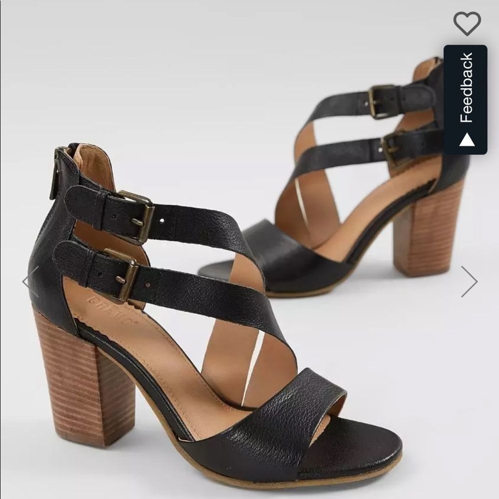 Crēvo Tallulah Leather Heeled Sandals
